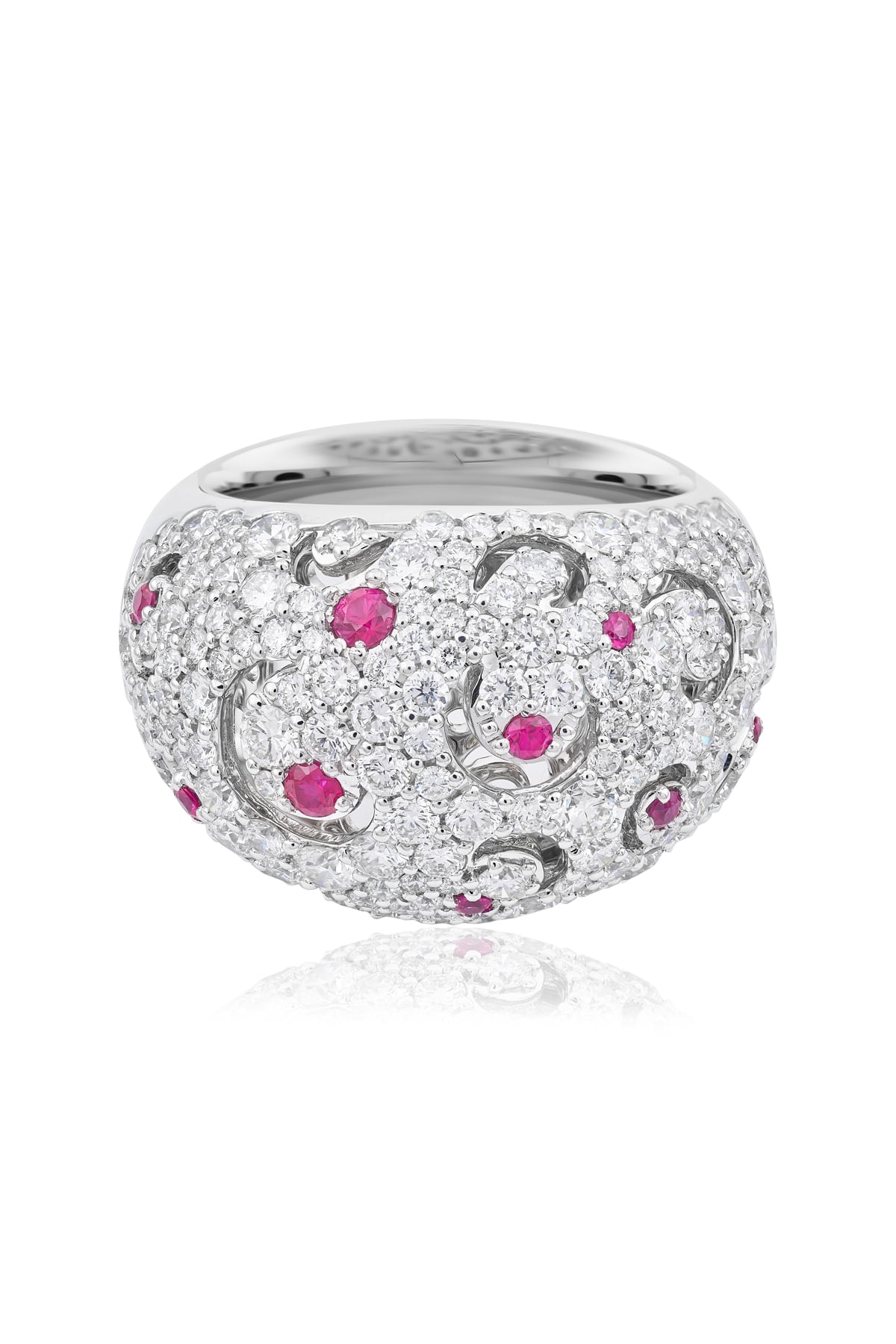 18 Carat Gold 2.95ct Diamond & Ruby Cocktail Ring from LeGassick Jewellery Gold Coast, Australia.