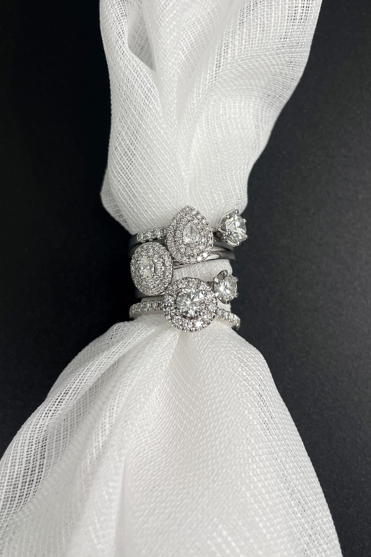 18 Carat Gold With 0.40 Carat Round Diamond Halo Engagement Ring available at LeGassick Diamonds and Jewellery Gold Coast, Australia.