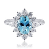 Aquamarine & Diamond Set Ring In 18ct White Gold from LeGassick Fine Jewellery.