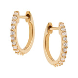 18ct Yellow Gold 0.14ct Diamond Set Small Huggie Earrings from LeGassick Jewellery, Gold Coast, Australia.