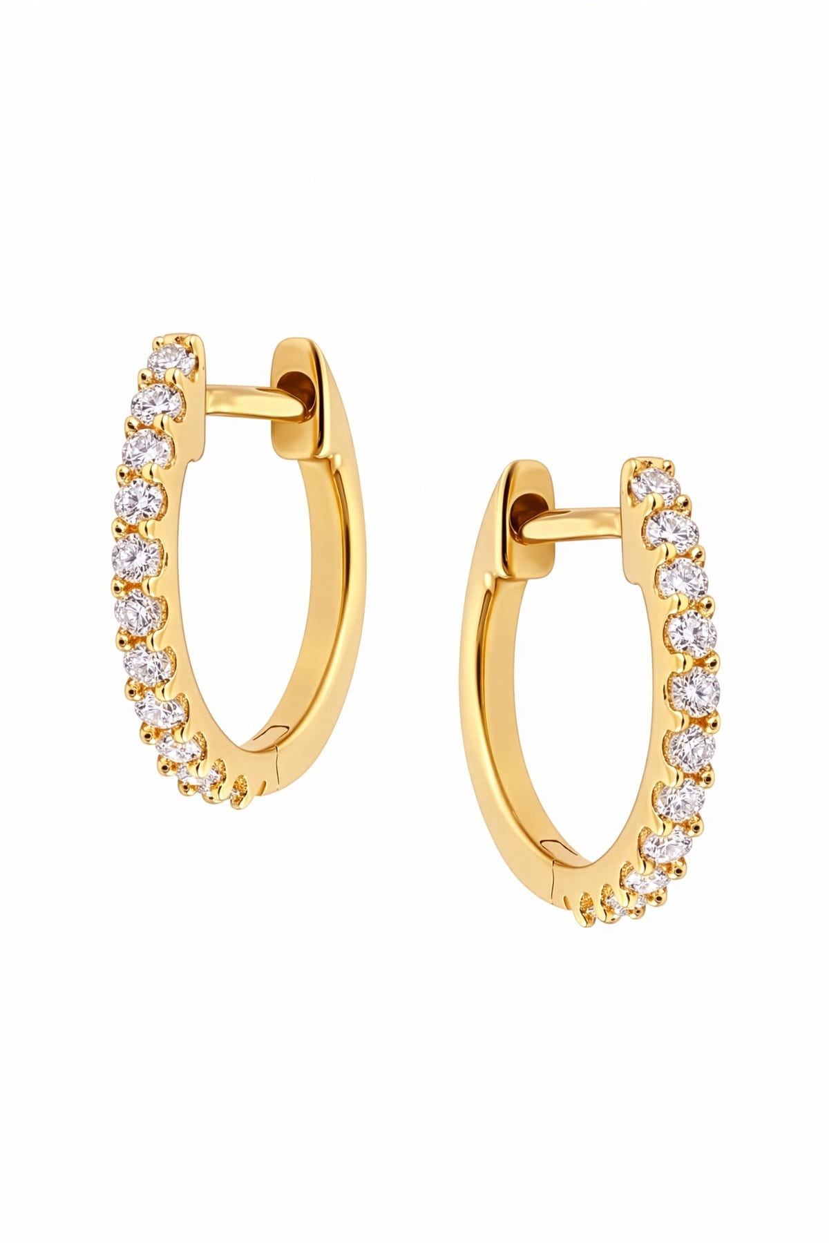 Diamond Set Small Huggie Earrings – LeGassick Fine Jewellery