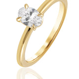Yellow Gold 0.50ct Oval Cut FSI1 Claw Set Diamond Ring from LeGassick Jewellery, Gold Coast, Australia.
