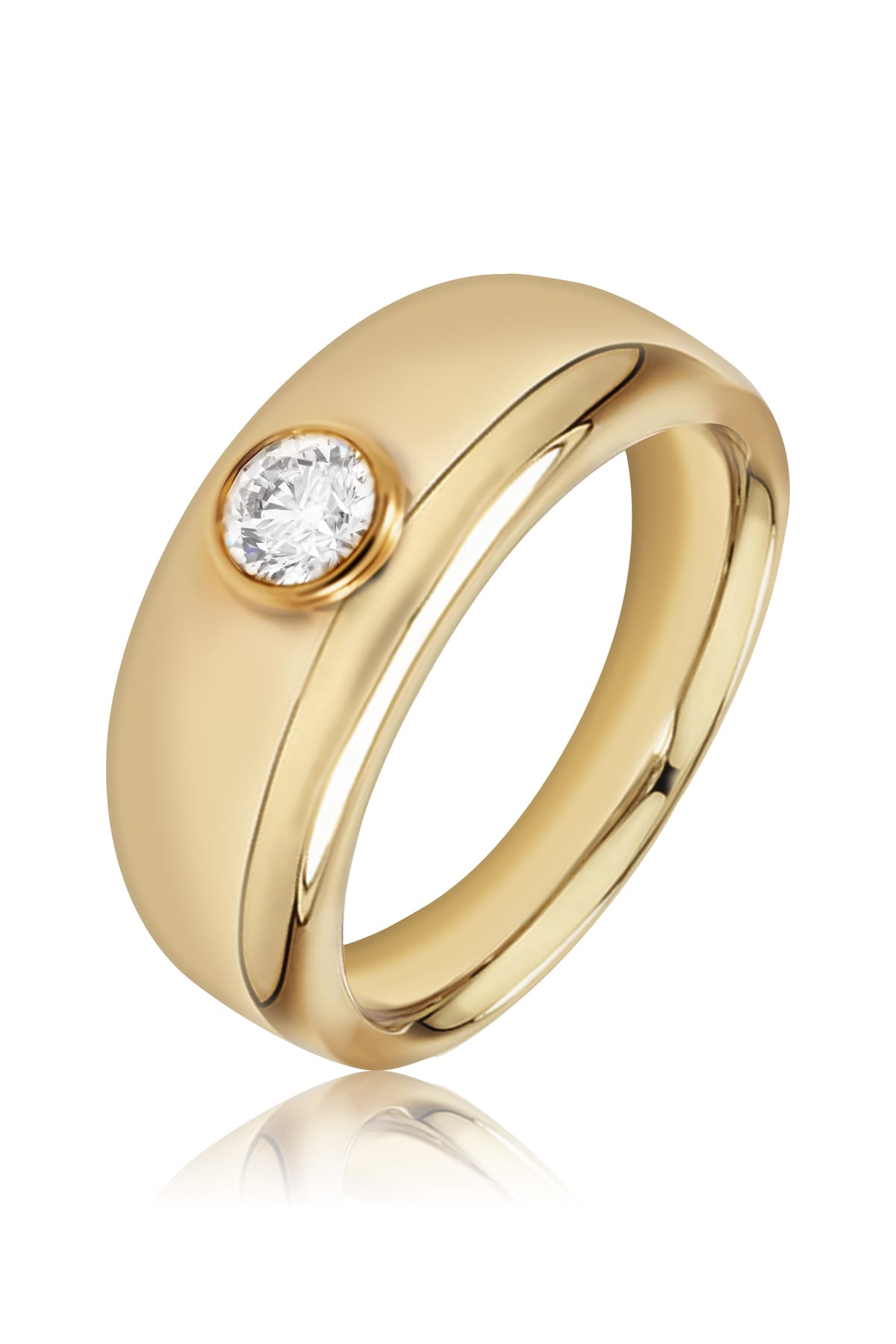 Diamond Bezel Set Ring In 18ct Yellow Gold available from LeGassick Fine Jewellery, Gold Coast, Australia. Showrooms at Pacific Fair and Runaway Bay Centre.