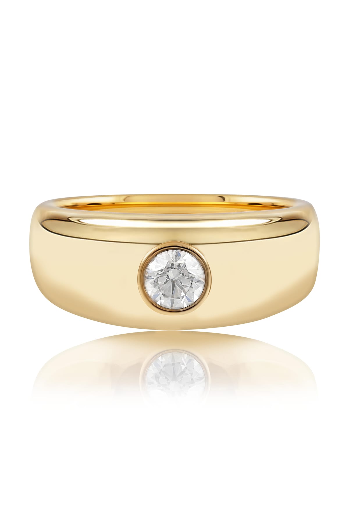 Diamond Bezel Set Ring In 18ct Yellow Gold available from LeGassick Fine Jewellery, Gold Coast, Australia. Showrooms at Pacific Fair and Runaway Bay Centre.