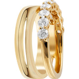 Diamond Set Split Ring In 18 Carat Yellow Gold available from LeGassick Fine Jewellery, Gold Coast, Australia. Showrooms at Pacific Fair and Runaway Bay Centre.