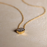 18ct Yellow Gold Magic Emerald Cut Diamond Set Slider Pendant with Chain from LeGassick Fine Jewellery Gold Coast, Australia.