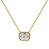 18ct Yellow Gold Magic Emerald Cut Diamond Set Slider Pendant with Chain from LeGassick Fine Jewellery Gold Coast, Australia.