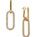 Yellow Gold Oval Style Drop Diamond Earrings from LeGassick Jewellery, Gold Coast, Australia.