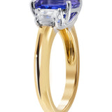 Tanzanite & Diamond Set Ring In 18 Carat Yellow Gold & White Gold from LeGassick Fine Jewellery.