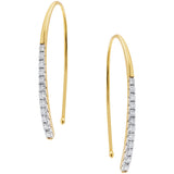 18ct Yellow Gold Long Open End Hoop Earrings from LeGassick Fine Jewellery, Gold Coast, Australia.