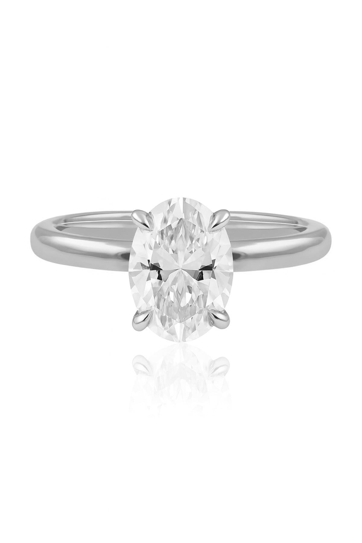 The Elizabeth Ring… 2.00 Carat Oval 4 Claw Solitaire Lab Created Diamond Ring. Part of The Madison Collection and exclusive to LeGassick Jewellery.