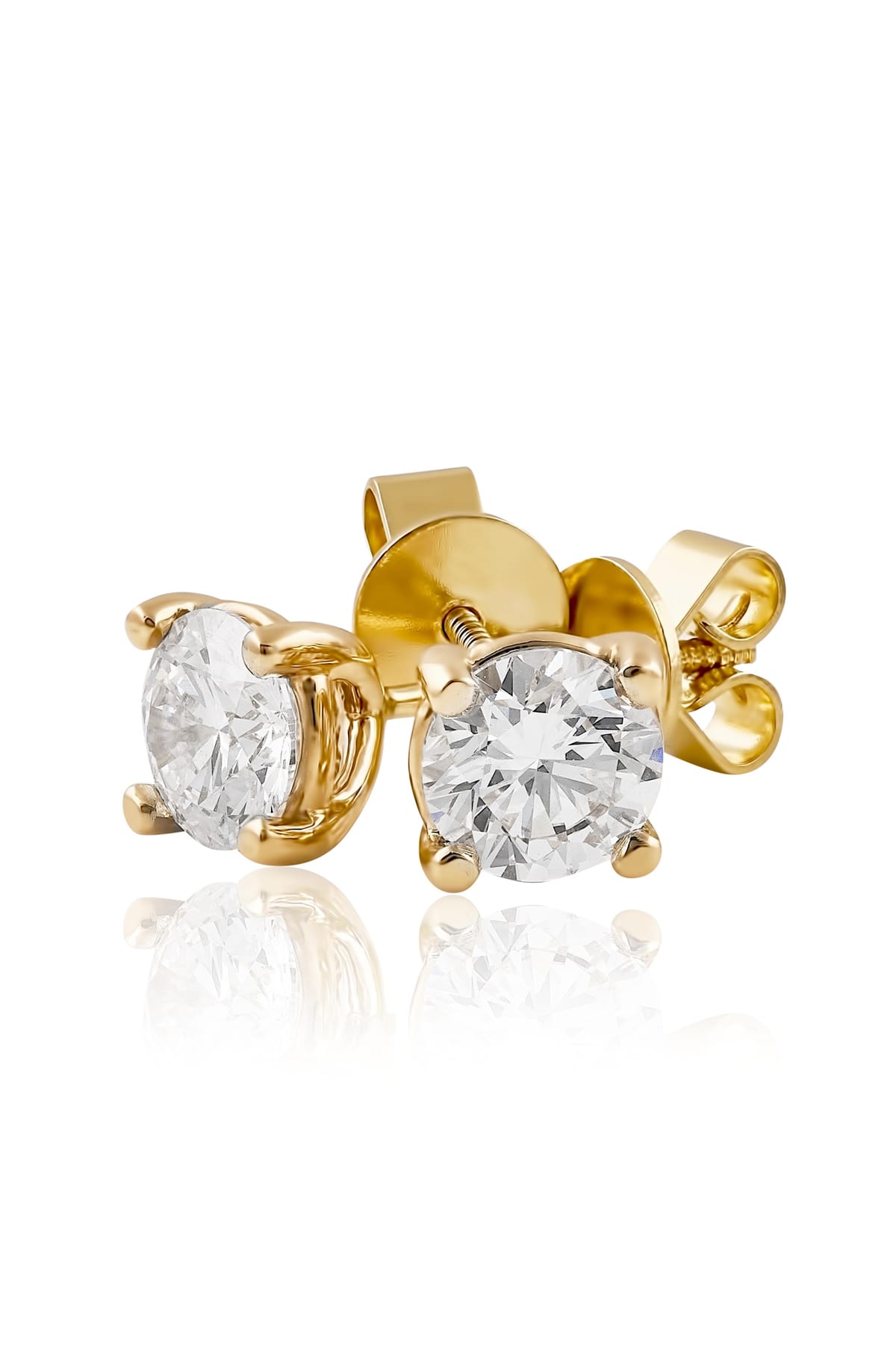 The Anna Diamond Studs… 2 Carat Lab Created Diamond Stud Earrings In Yellow Gold. Part of The Madison Collection and exclusive to LeGassick Jewellery.