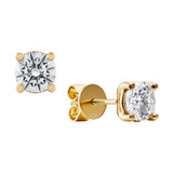 The Anna Diamond Studs… 2 Carat Lab Created Diamond Stud Earrings In Yellow Gold. Part of The Madison Collection and exclusive to LeGassick Jewellery.