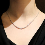 2.42 Carat Diamond Tennis Necklet With Chain In 18 Carat White Gold from LeGassick Jewellery, Gold Coast, Australia.