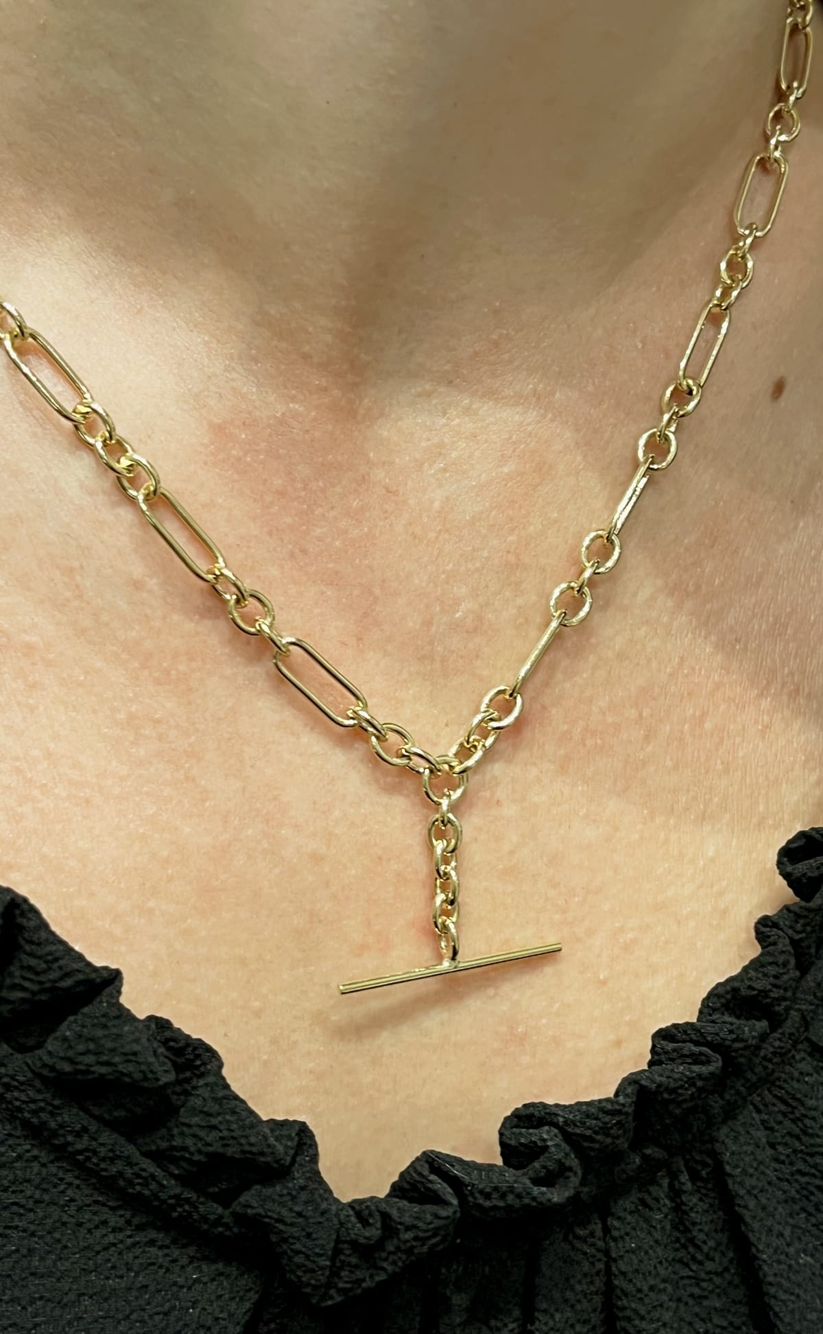 3+1 Handmade Cable 6.0mm with T-Bar Chain 50cm In 9 Carat Yellow Gold available from LeGassick Fine Jewellery, Gold Coast, Australia. Showrooms at Pacific Fair and Runaway Bay Centre.