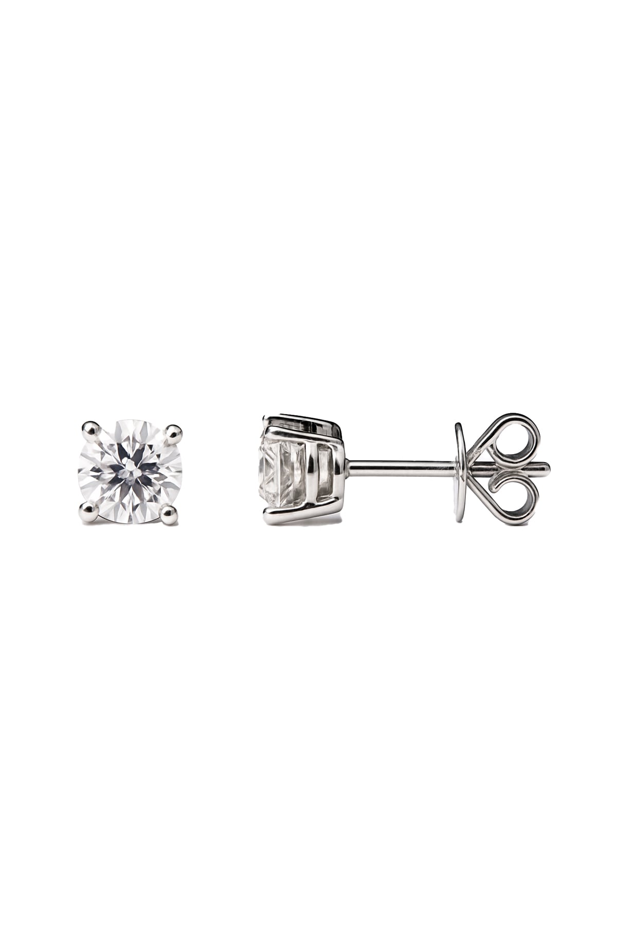 4 Claw Diamond Studs In 9 Carat White Gold from LeGassick Jewellery Gold Coast.