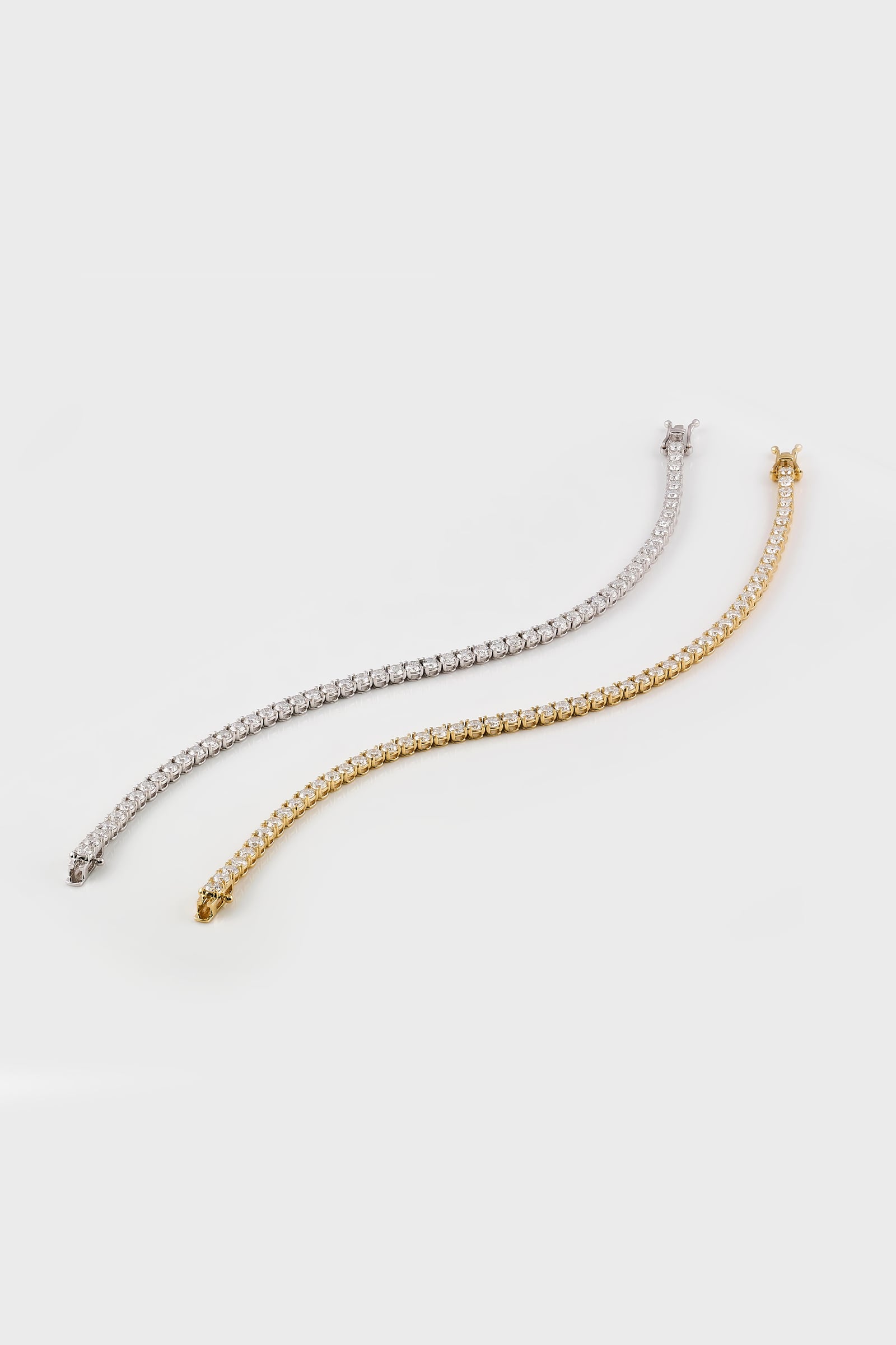 5.45 Carat Lab Diamond Tennis Bracelets In Yellow Gold. Part of The Madison Collection and exclusive to LeGassick Jewellery.