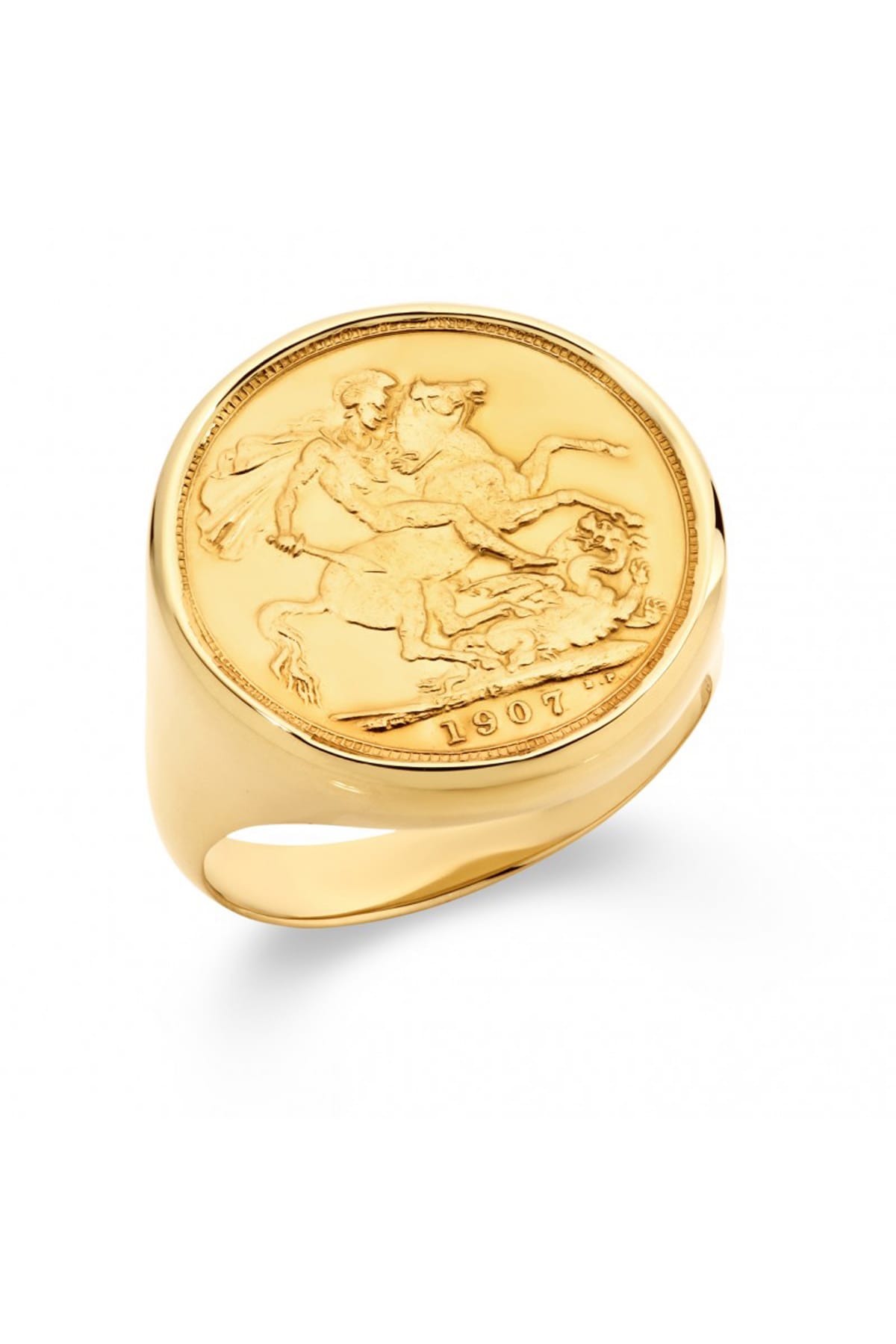 9ct Yellow Gold Sovereign Coin Ring from LeGassick.