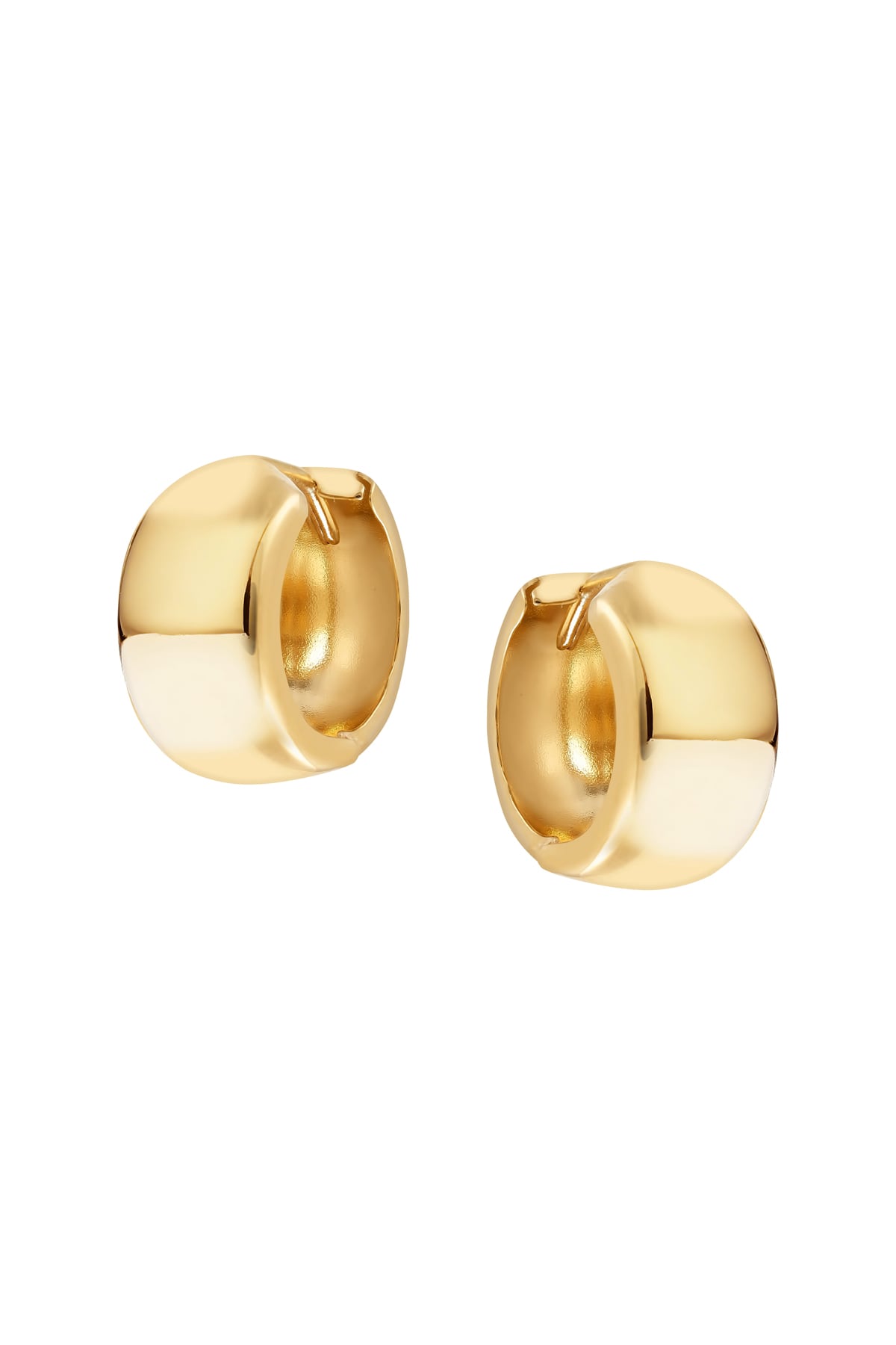 7.5mm Wide Plain Huggie Earrings In 9 Carat Yellow Gold available from LeGassick Fine Jewellery, Gold Coast, Australia. Showrooms at Pacific Fair and Runaway Bay Centre.