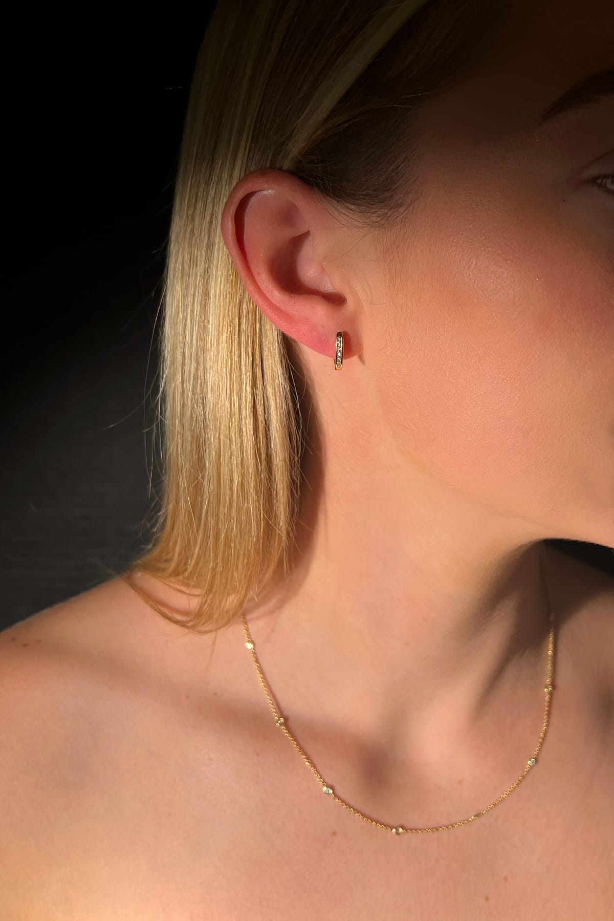 9ct Yellow Gold Diamond Set Oval Hoop Earrings at LeGassick Diamonds & Jewellery.