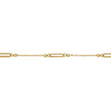 Fancy Cable with Paperclip Link Bracelet In 9 Carat Yellow Gold available from LeGassick Fine Jewellery, Gold Coast, Australia. Showrooms at Pacific Fair and Runaway Bay Centre.