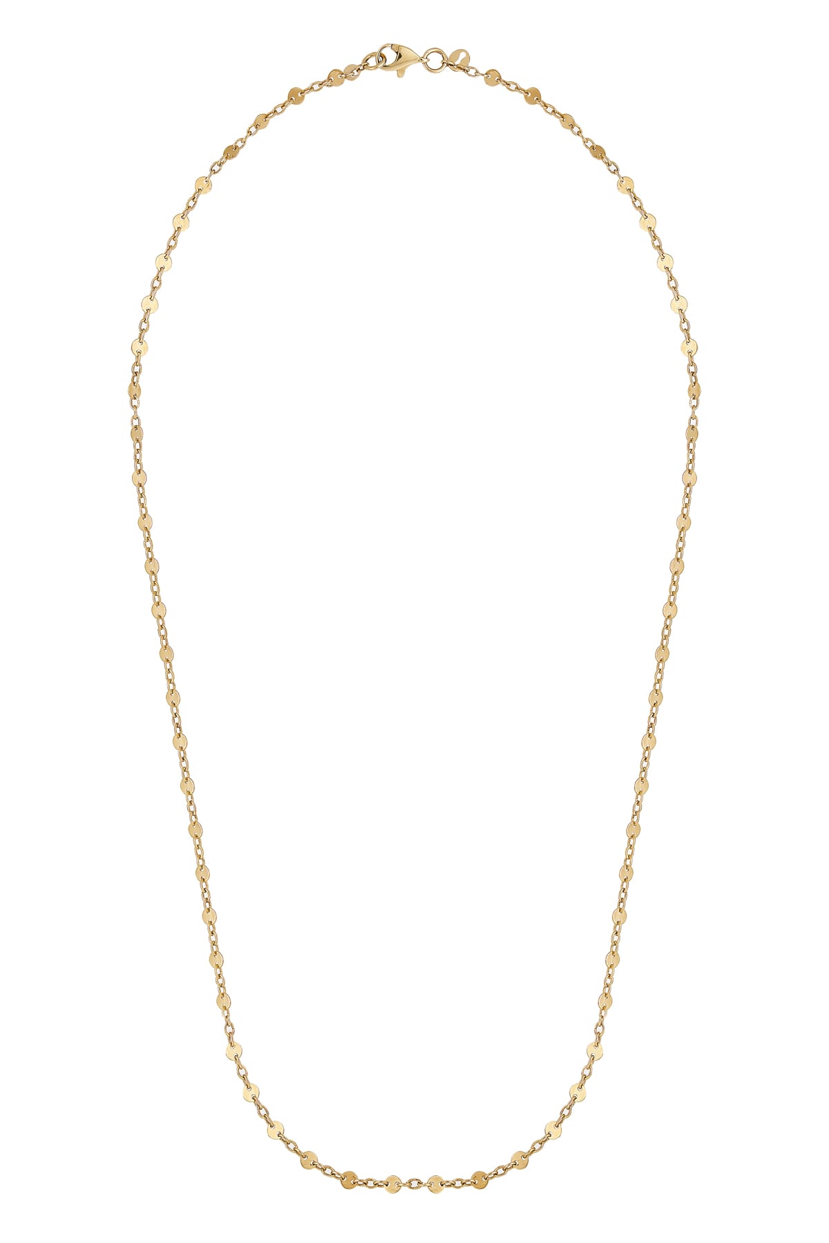 Flat Disc Necklet In 9 Carat Yellow Gold available from LeGassick Fine Jewellery, Gold Coast, Australia. Showrooms at Pacific Fair and Runaway Bay Centre.