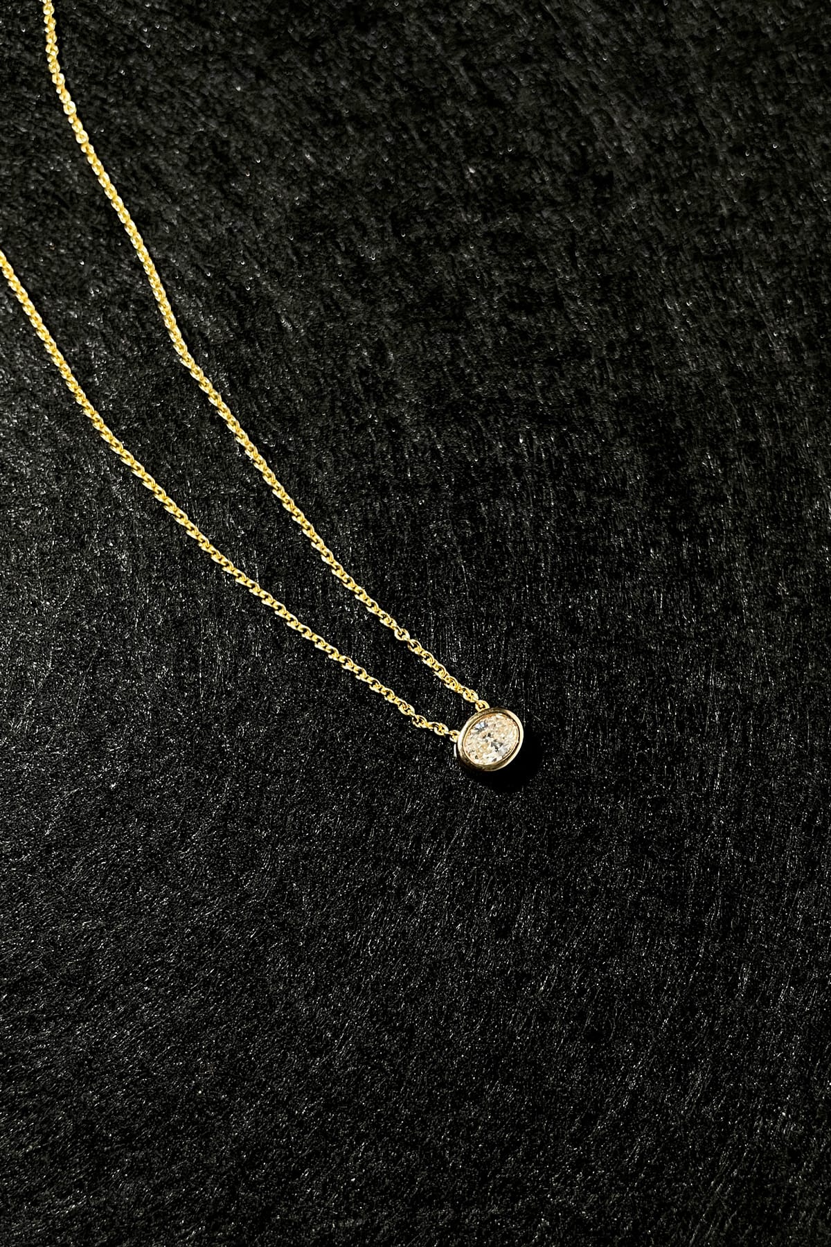 Oval Diamond Slider Pendant available at LeGassick Diamonds and Jewellery Gold Coast, Australia.