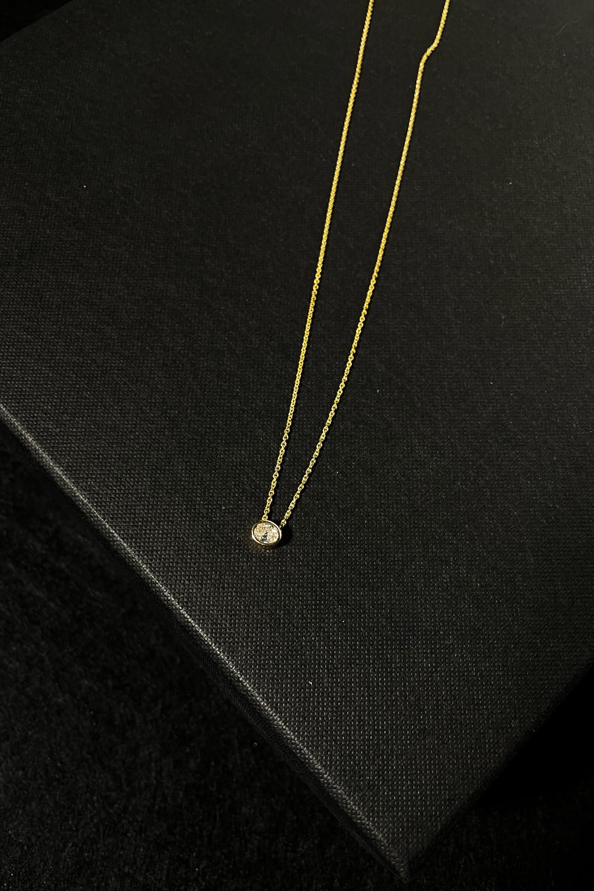 Oval Diamond Slider Pendant available at LeGassick Diamonds and Jewellery Gold Coast, Australia.
