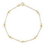 Pyramid Bead Bracelet In 9 Carat Yellow Gold available from LeGassick Fine Jewellery, Gold Coast, Australia. Showrooms at Pacific Fair and Runaway Bay Centre.