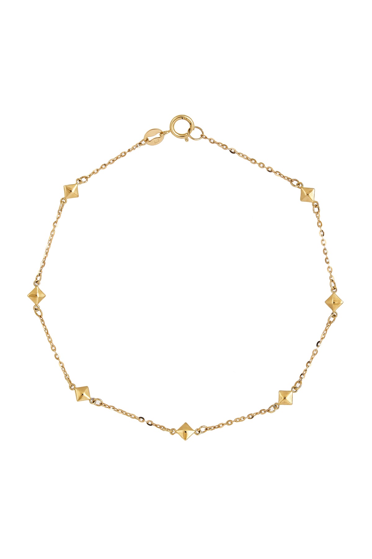 Pyramid Bead Bracelet In 9 Carat Yellow Gold available from LeGassick Fine Jewellery, Gold Coast, Australia. Showrooms at Pacific Fair and Runaway Bay Centre.