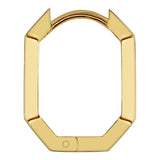 Rectangular 8-Sided Huggie Earrings In 9 Carat Yellow Gold available from LeGassick Fine Jewellery, Gold Coast, Australia. Showrooms at Pacific Fair and Runaway Bay Centre.