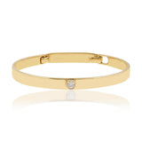 Single Diamond Set Bangle In 9 Carat Yellow Gold available from LeGassick Fine Jewellery, Gold Coast, Australia. Showrooms at Pacific Fair and Runaway Bay Centre.