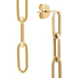 Yellow Gold Small Paperclip Link Stud Earrings from LeGassick Jewellery, Gold Coast, Australia.