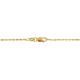 Solid Oval Beaded Ball Link 1.2mm 45cm Chain In 9 Carat Yellow Gold available from LeGassick Fine Jewellery, Gold Coast, Australia. Showrooms at Pacific Fair and Runaway Bay Centre.