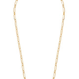 Solid Small Paper Clip 1+1 Style 50cm Chain 10.9g In 9 Carat Yellow Gold available from LeGassick Fine Jewellery, Gold Coast, Australia. Showrooms at Pacific Fair and Runaway Bay Centre.