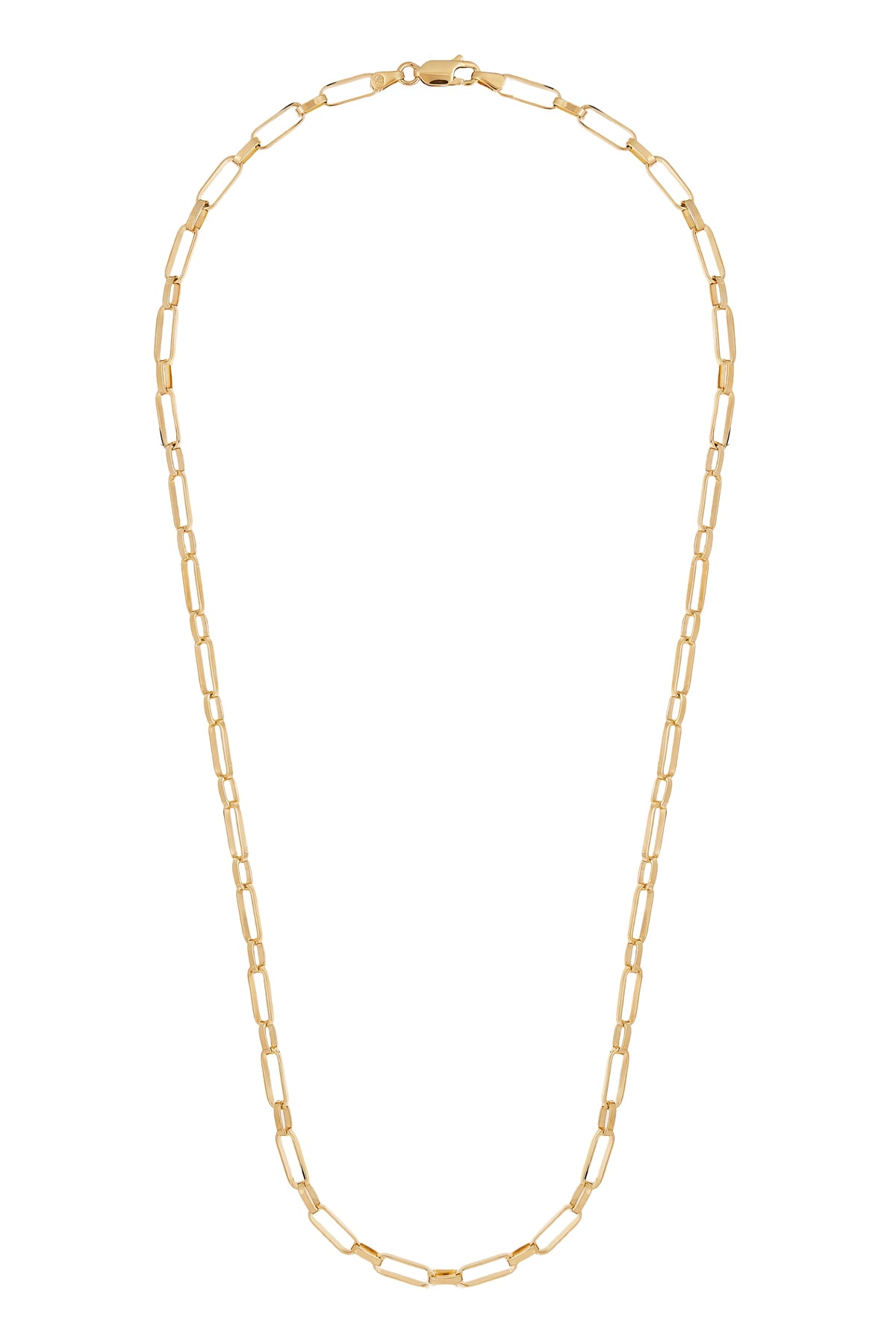 Solid Small Paper Clip Chain in Yellow Gold – LeGassick Fine Jewellery