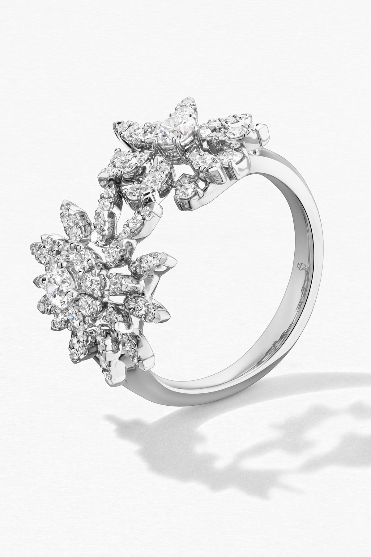 Aerial Double Sunburst Ring from Hearts On Fire at LeGassick