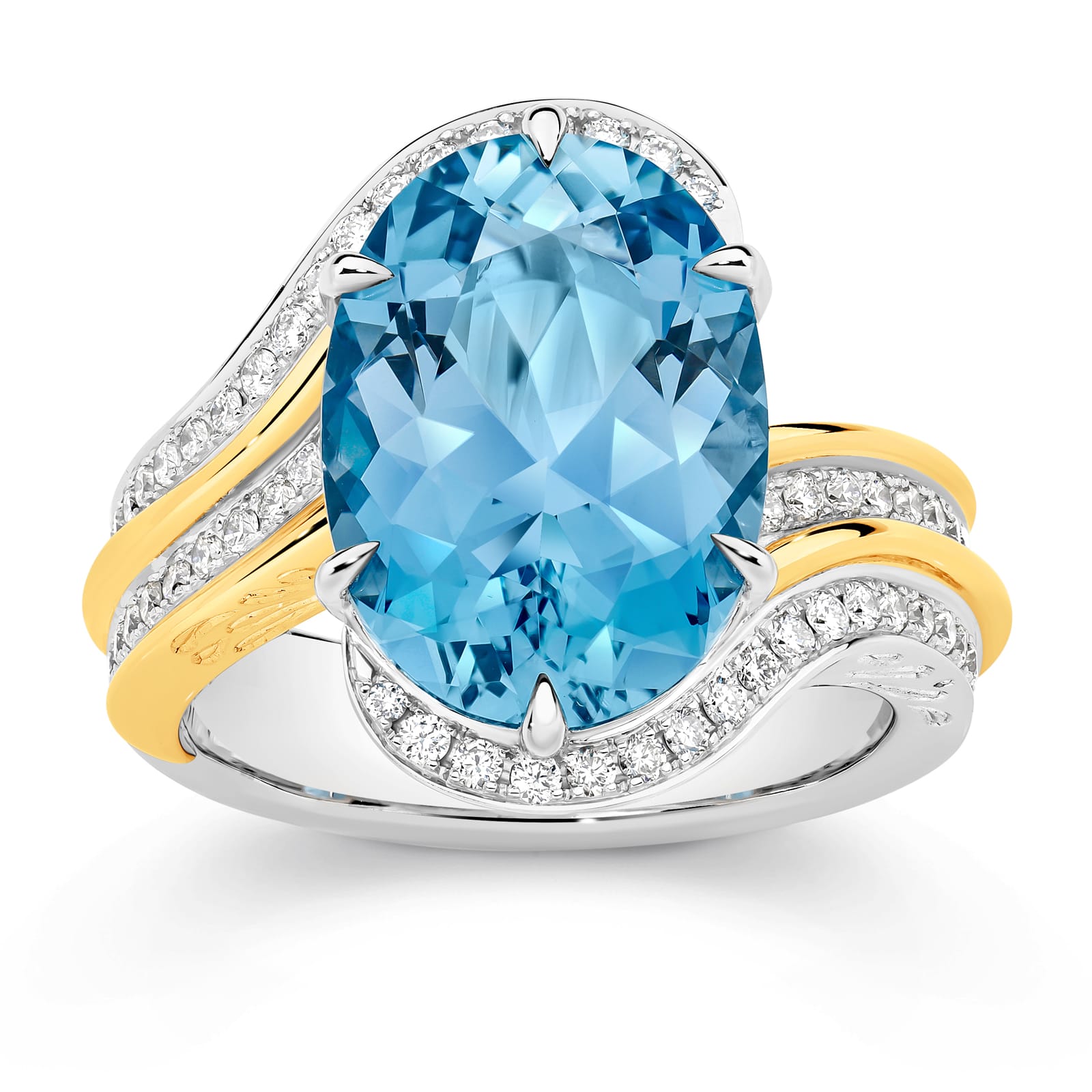 Atlantis is a ring handcrafted by LeGassick Fine Jewellery. Atlantis has a 6ct Santa Maria Aquamarine centre stone encircled by diamonds. All set in white and yellow gold. Inspired by the ocean's endless song, it echoes the words of Kobayashi Issa:
"Mother, I never knew, every time I see the ocean, every time."