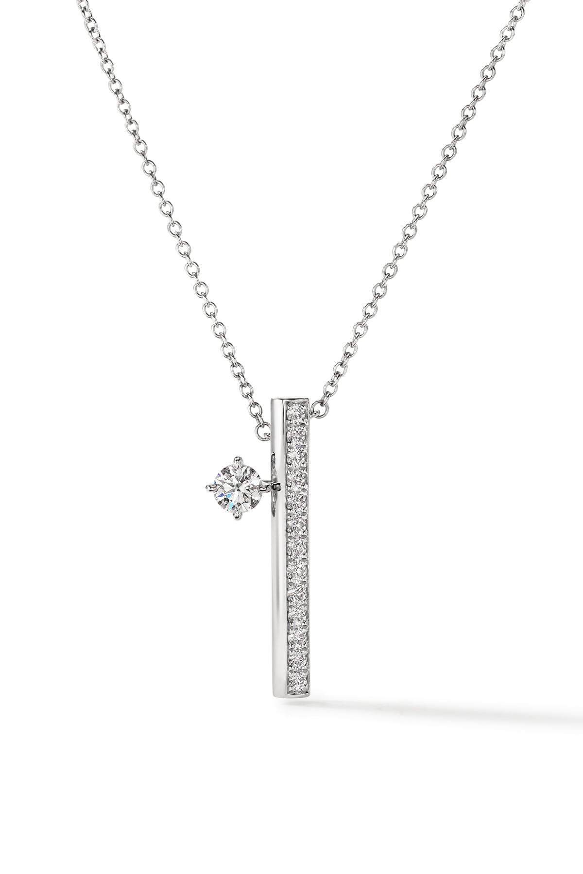 Barre Floating Single Diamond Pave Pendant – LeGassick Fine Jewellery