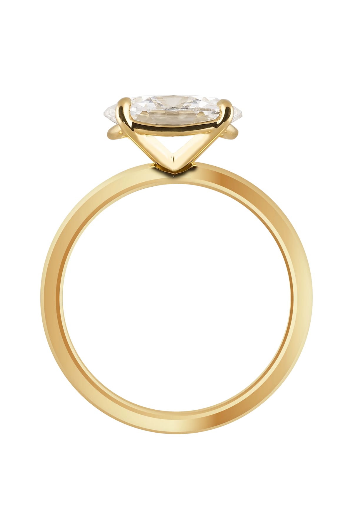 Blair... 2 Carat Oval 4 Claw Solitaire East West Lab Created Diamond Set Ring from The Madison Collection exclusive to LeGassick Jewellery.
