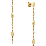 Chain Style Drop Diamond Stud Earrings In Yellow Gold available from LeGassick Jewellery, Gold Coast, Australia. Showrooms at Pacific Fair and Runaway Bay Centre.