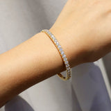 Claw Set 4 Carat Diamond Bangle In 18ct Yellow Gold available from LeGassick Fine Jewellery, Gold Coast, Australia. Showrooms at Pacific Fair and Runaway Bay Centre.