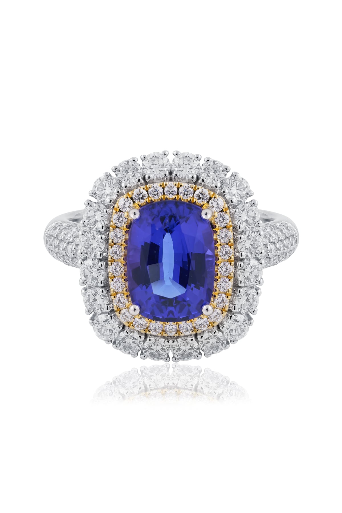 Tanzanite hot sale halo ring