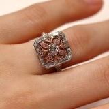 Diamond Ring with Pink Argyle Diamonds Set In 18ct White Gold & Rose Gold from LeGassick Jewellery, Gold Coast, Australia.