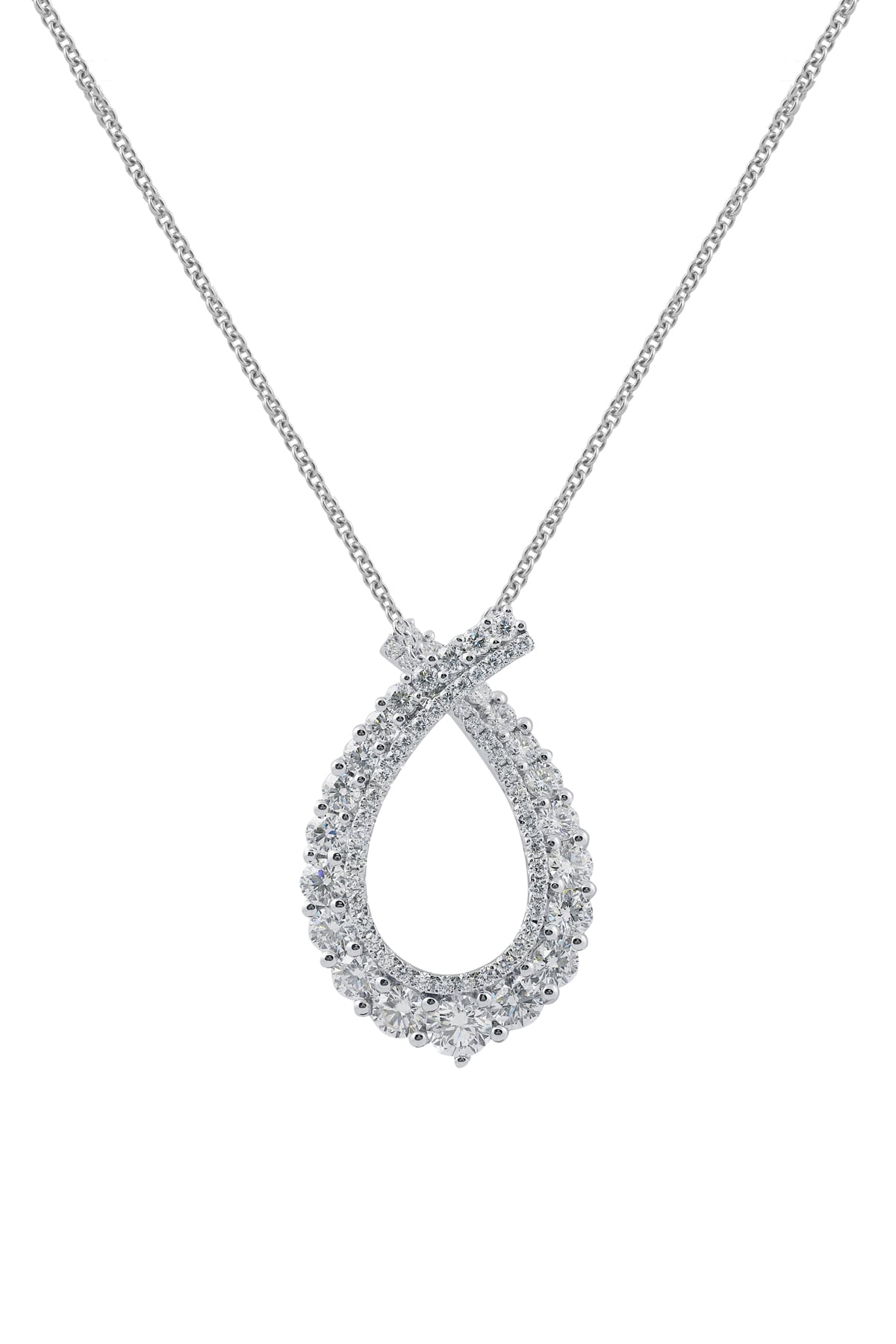 Diamond Set Fancy Pendant in 18k White Gold from LeGassick Jewellery Gold Coast, Australia.