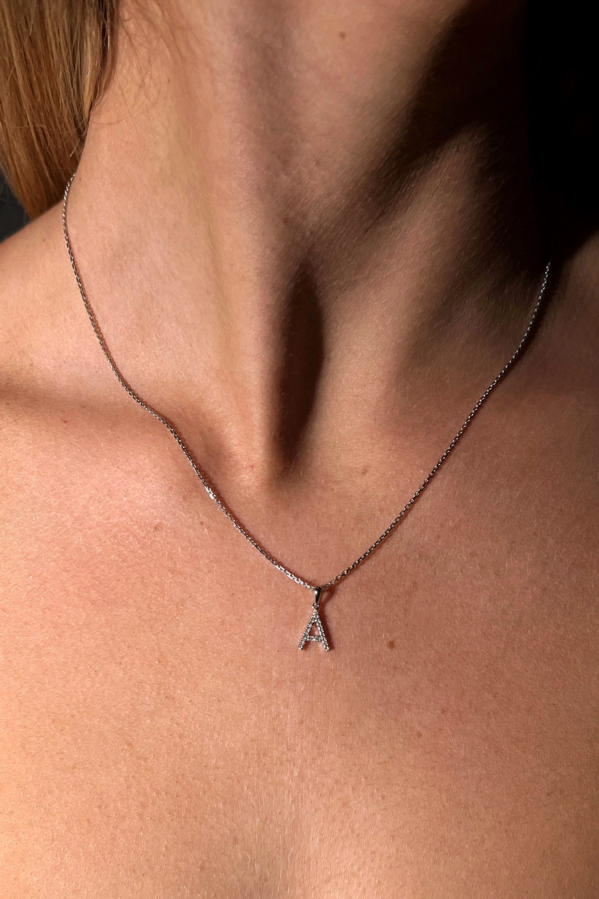 9 Carat White Gold Diamond Set Initial Pendant available at LeGassick Diamonds and Jewellery Gold Coast, Australia.