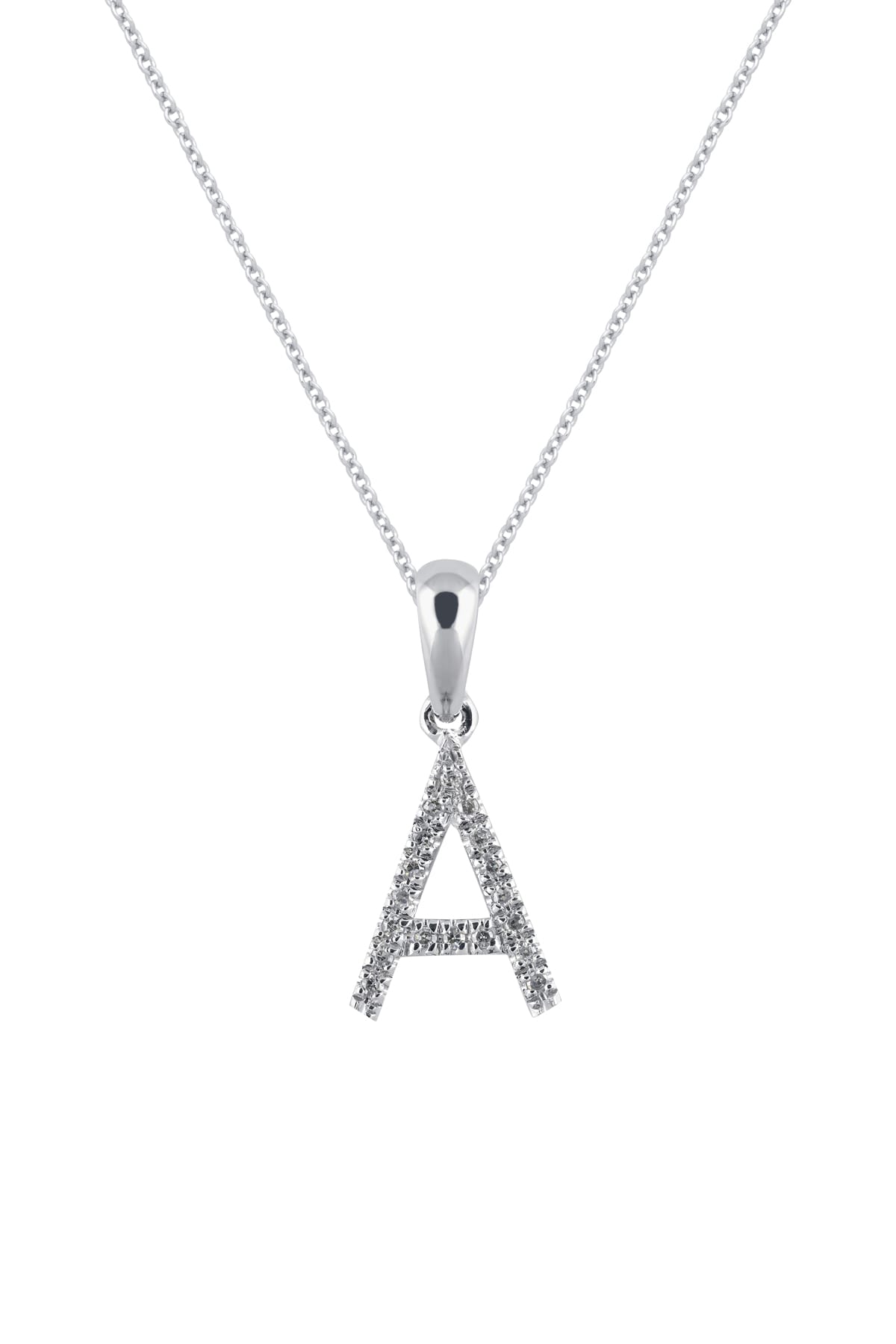 Letter A Diamond Set Initial Pendant In Gold from LeGassick Jewellery Gold Coast, Australia.