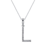 Letter L Diamond Set Initial Pendant In Gold from LeGassick Jewellery Gold Coast, Australia.
