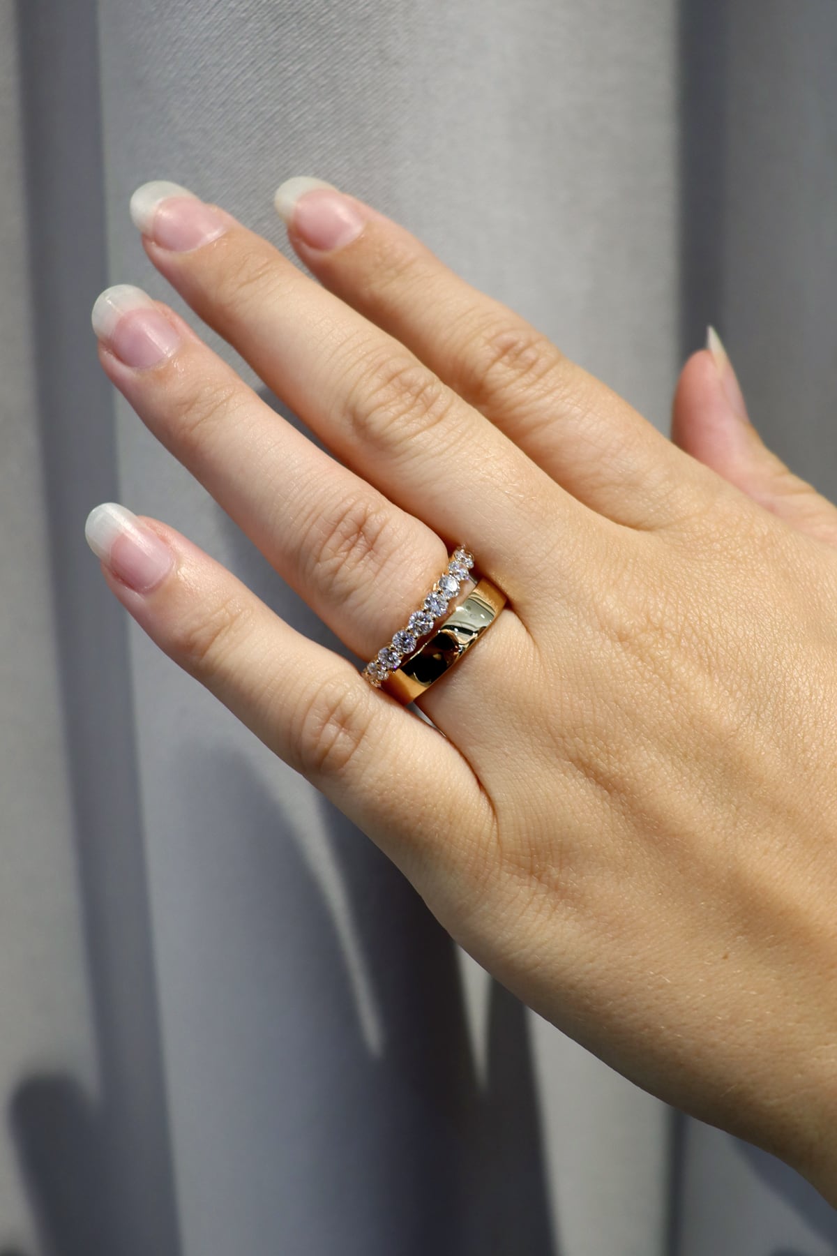 Diamond Set Split Ring In 18 Carat Yellow Gold available from LeGassick Fine Jewellery, Gold Coast, Australia. Showrooms at Pacific Fair and Runaway Bay Centre.