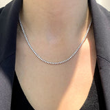 Diamond Tennis Necklace In 9 Carat White Gold from LeGassick Jewellery, Gold Coast, Australia.
